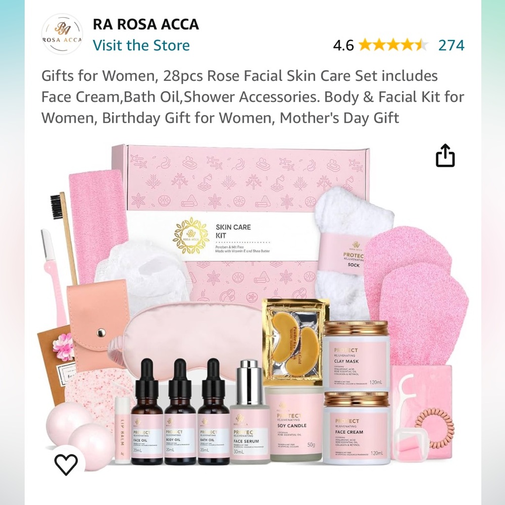 Ra Rosa Acca Skin Care Set- Pink Rose NWT